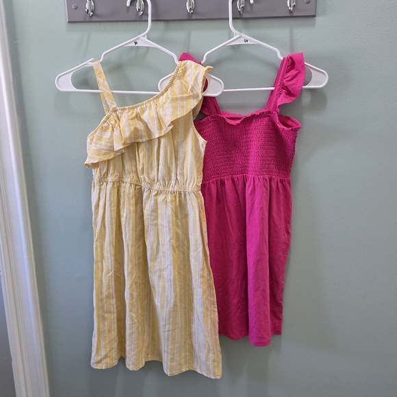 Stylish Pink and Yellow Kids Summer Dresses NWOT - Picture 1 of 12